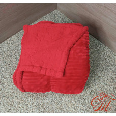 Двосторонній плед ColorFul Home "Шарпей" на овчині 160х200см яскравий персик