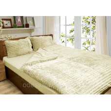 Плюшевий комплект постільної білизни мікрофібра+бязь ТЕТ-@-ТЕТ Шампань (євро розмір)