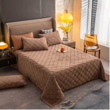 Покривало"Koloco" велюрове стьобане Ромб Н моко (210х230см)