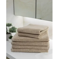 Рушник махровий банний класичний Бежевий 70х140см щільність 600 г (Узбекистон)