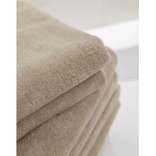 Рушник махровий банний класичний Бежевий 70х140см щільність 600 г (Узбекистон)