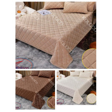 Покривало"Koloco" велюрове стьобане Ромб Н лаванда 210х230см)