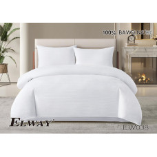 Комплект постільної білизни ELWAY двоспальний Білий EW038 (нав.50*70)