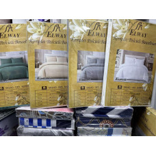 Комплект постільної білизни ELWAY двоспальний Беж EW1309 (нав.50*70)
