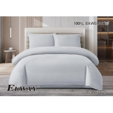 Комплект постільної білизни ELWAY двоспальний Срібло EW4105 (нав.50*70)