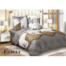 Комплект постільної білизни ELWAY євро 6194 (нав.50*70)