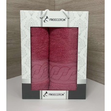 Набір махрових рушників 2 шт FREECOTON Хвиля