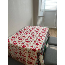 Скатертина "Новий рік" Feliz Navidad прямокутна тканинна-2