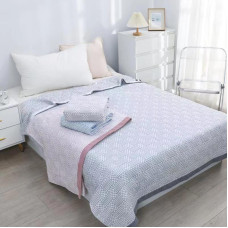 Покривало лляне Colorful Home 150х200 Плетінка сіра та мокко