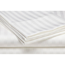 Комплект постільної білизни Тет-А-Тет двоспальний Страйп сатин Білий