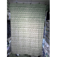 Плед з флісу В'язанка сіра (220х240)