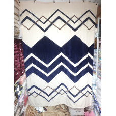 Плед з флісу Зигзаг біло-синій (200х220)