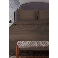 Постільна білизна Lotus Готель - Сатин Страйп кавовий 1*1 полуторний (Туреччина)
