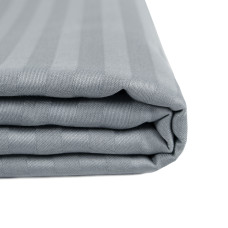 Простирадло Lotus Готель - Сатин Страйп 1*1 сірий Туреччина 180*240