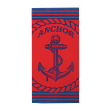 Рушник Lotus пляжне - Anchor New червоний 75*150 велюр
