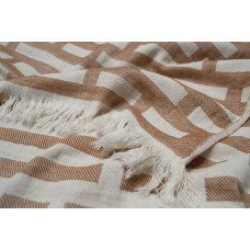 Рушник жаккардовое Buldans - Palmira tobacco тютюновий 90*170