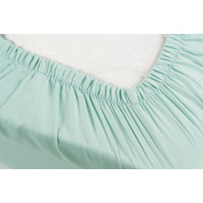 Простирадло Iris Home Готель - Сатин Класік ментоловий 160*200*25 на резинці