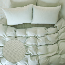 Постільна білизна вафельне Barine - Waffle sage бірюзовий євро