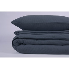 Постільна білизна вафельне Barine - Waffle indigo індиго євро