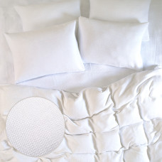 Постільна білизна вафельне Barine - Waffle white білий євро