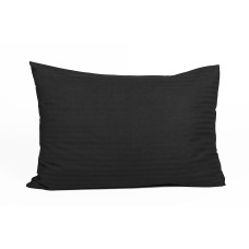 Наволочки Iris Home Готель - Сатин Страйп 1*1 чорний 50*70 (2од)