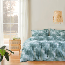 Постільна білизна Iris Home Ranforce - Wood зелений євро