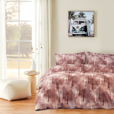 Постільна білизна Iris Home Ranforce - Wood теракотовий євро