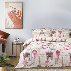 Постільна білизна Iris Home Ranforce - Paris Story євро