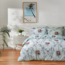 Постільна білизна Iris Home Ranforce - Flavor бірюзовий євро