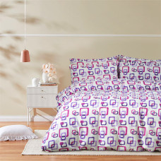 Постільна білизна Iris Home Ranforce - Delta ліловий євро