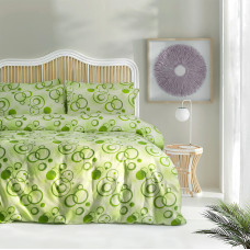 Постільна білизна Iris Home Ranforce - Pery зелений євро
