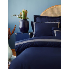 Постільна білизна MieCasa сатин - Sydney lacivert-gold синій-золотий євро