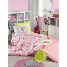 Покривало стьобане з наволочками Eponj Home - Sirin pembe рожевий 200*220