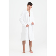 Халат-кімоно Lotus Home - Bold white махровий S