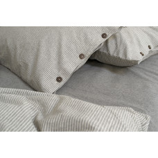 Постільна білизна Lotus Home Washed cotton - Pinstripe antracite сімейний