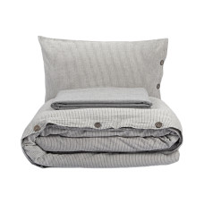 Постільна білизна Lotus Home Washed cotton - Pinstripe antracite сімейний