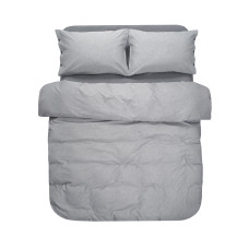 Постільна білизна Lotus Home Washed cotton - Daften antracite сімейний