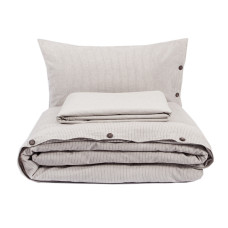 Постільна білизна Lotus Home Washed cotton - Pinstripe kahve-bej сімейний