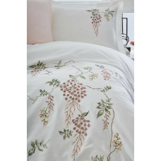 Постільна білизна Dantela Vita сатин з вишивкою - Salkim євро