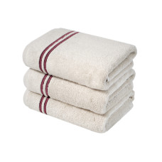 Рушник MieCasa - Milano bej-bordo бежевий-бордовий 50*90