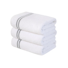 Рушник MieCasa - Milano beyaz-antrasit белый-антрацит 85*145