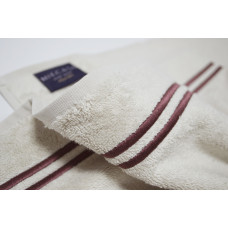 Рушник MieCasa - Milano bej-bordo бежевий-бордовий 85*145