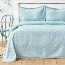 Покривало з наволочками Karaca Home - Alora mint ментоловий 220*230
