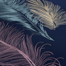 Постільна білизна Dantela Vita сатин з вишивкою - Iz lacivert синій євро