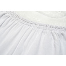 Простирадло на резинці з наволочками Iris Home ранфорс - White білий 160*200+70*70 (2)