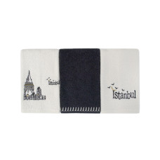 Набір рушників Karaca Home - X IST COLLECTION Galata siyah чорний 30*50 (3 од)