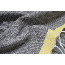 Рушник Barine Pestemal - Basak 95*165 Grey-Yellow сірий-жовтий