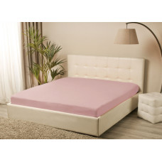 Простирадло трикотажне на резинці Iris Home - Пудровий 160*200+25