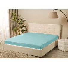 Простирадло трикотажне на резинці Iris Home - Бірюзовий 160*200+25