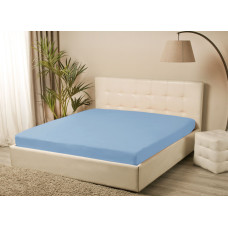 Простирадло трикотажне на резинці Iris Home - Блакитний 160*200+25